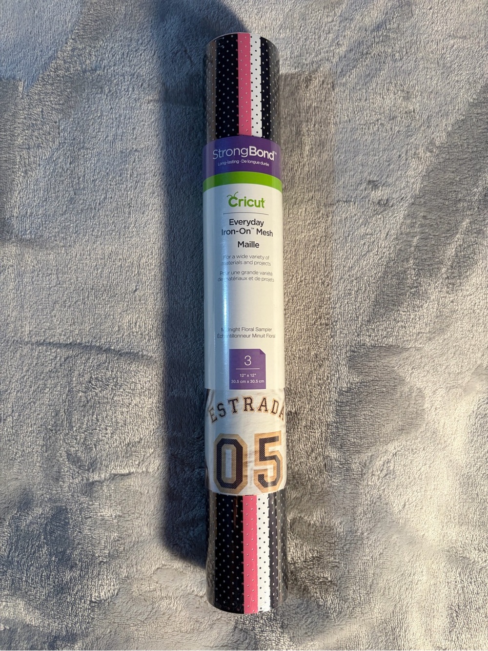Cricut Everyday Iron-On Mesh Roll in Black, Pink, White